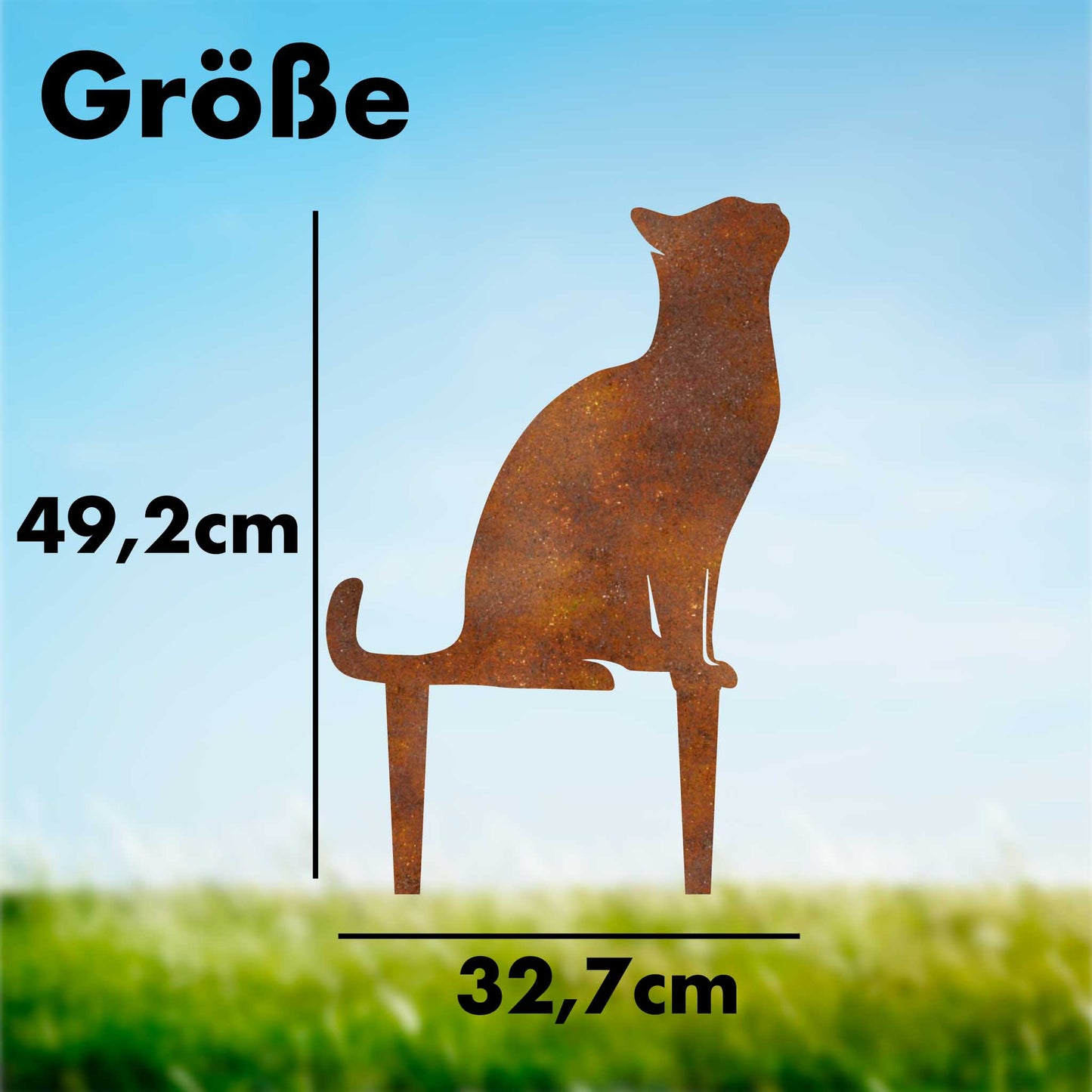 Süße Katze Gartenstecker