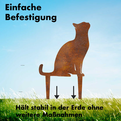 Süße Katze Gartenstecker