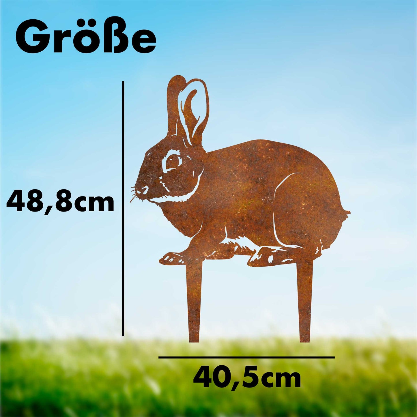 Großer Hase Gartenstecker