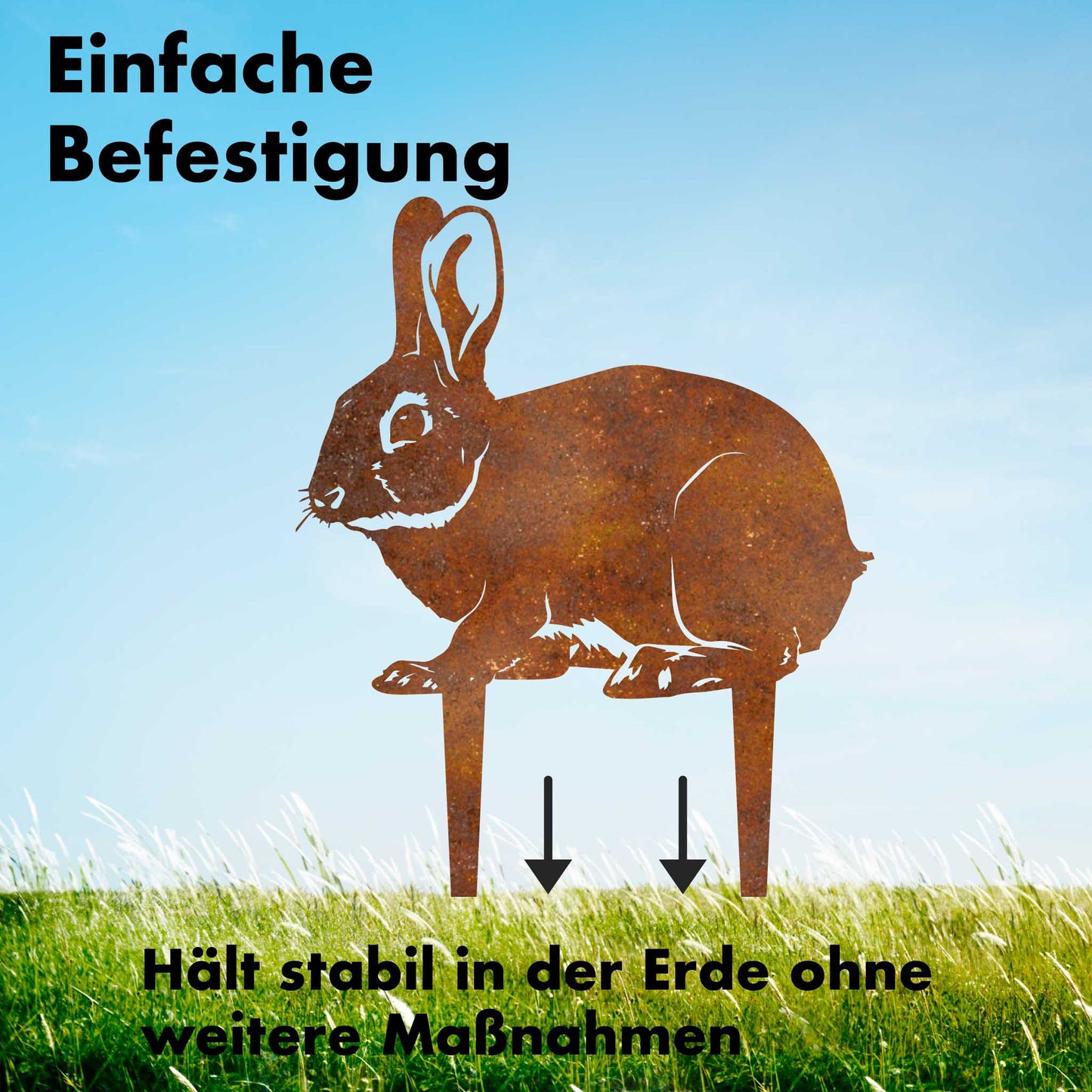 Großer Hase Gartenstecker