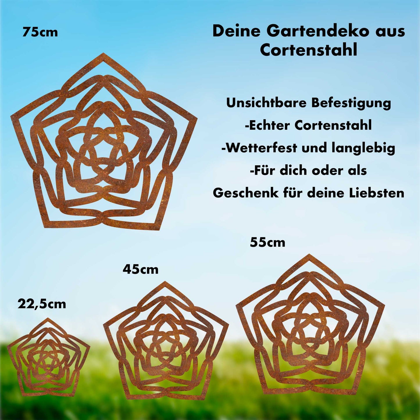 Ewiger Stern Gartenschild