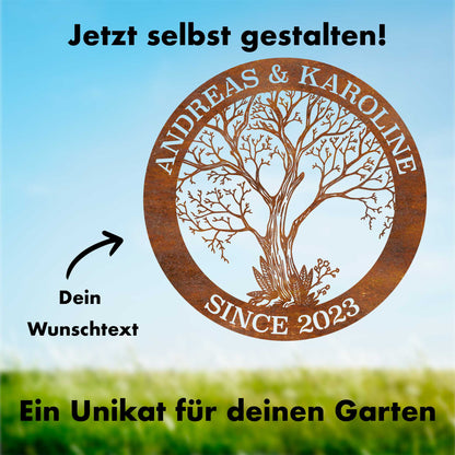 Frühlingsbaum Gartenschild