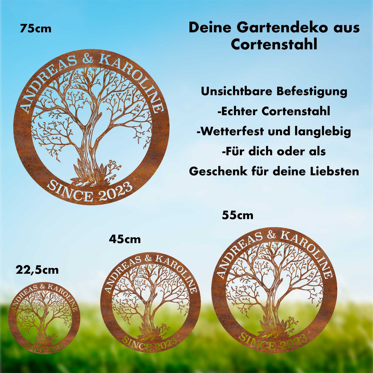 Frühlingsbaum Gartenschild